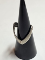 Vintage Modernist Balderas Taxco Mexican Sterling Silver Chevron Sz 4.25 LtG