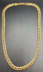 Vintage Gold Tone Flat Link Chain 17.75” Length 26g Very Nice!