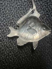 VTG Sterling Silver – Angelfish Fish Animal Brooch Pin – 925