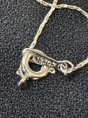 Vintage Faux Black Fire Opal Pendant & 18K White Gold Plated Chain Necklace
