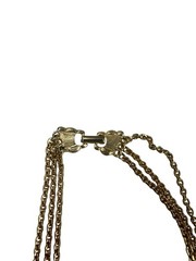 Vintage Goldette NY Multi Strand Crystal Bezel Necklace Gold Tone