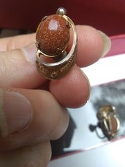 Vtg. Art Deco Screw Back Button Druzy Quartz Earrings GF 1/20 12K JJJ signed