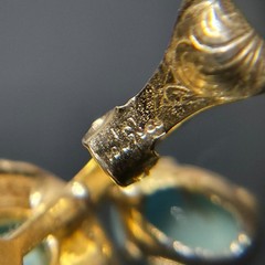 B.A. Ballou & Co Victorian Revival Turquoise & Pearl Earrings