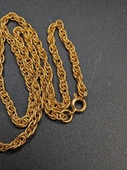 1968 Another Mother for Peace Anti War Vietnam Gold Tone Pendant 25″ Necklace