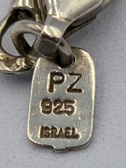 PZ Israel Vtg Gold Plated Sterling Nuggets Long Oval Box Chain 925 Necklace