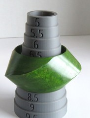 Vintage Green Bangle Wood Chunky Sculptural Asymmetrical Designer Bracelet