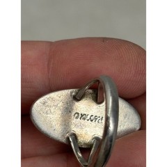 VTG Sterling Silver Mexico Red Howlite Cabochon Statement Ring Size 5.5