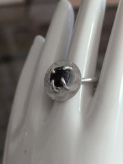 Vintage Silver Modernist Ring 7.5 Freeform Art Sculptural Irregular Handmade