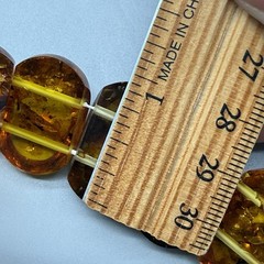 Old Amber Bracelet Vintage Natural BALTIC AMBER Cognac Beads 41.6g