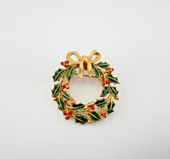 JJ Signed Christmas Holiday Brooches Gold & Silver Tone Jonette Jewelry Lot of 3