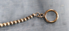 Vintage Silver tone Beaded Bracelet with Toggle Clasp, 7″ – Very Good cond