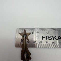 Antique Shooting Star Brooch Trombone Clasp Clear Crystal Read