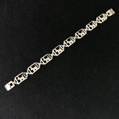 Sterling Silver Scottie Dog PanelBracelet 7.5″ .41g .925