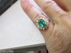 High Quality New Emerald & Diamond Ring “Forclosure Deal ” Make Offer