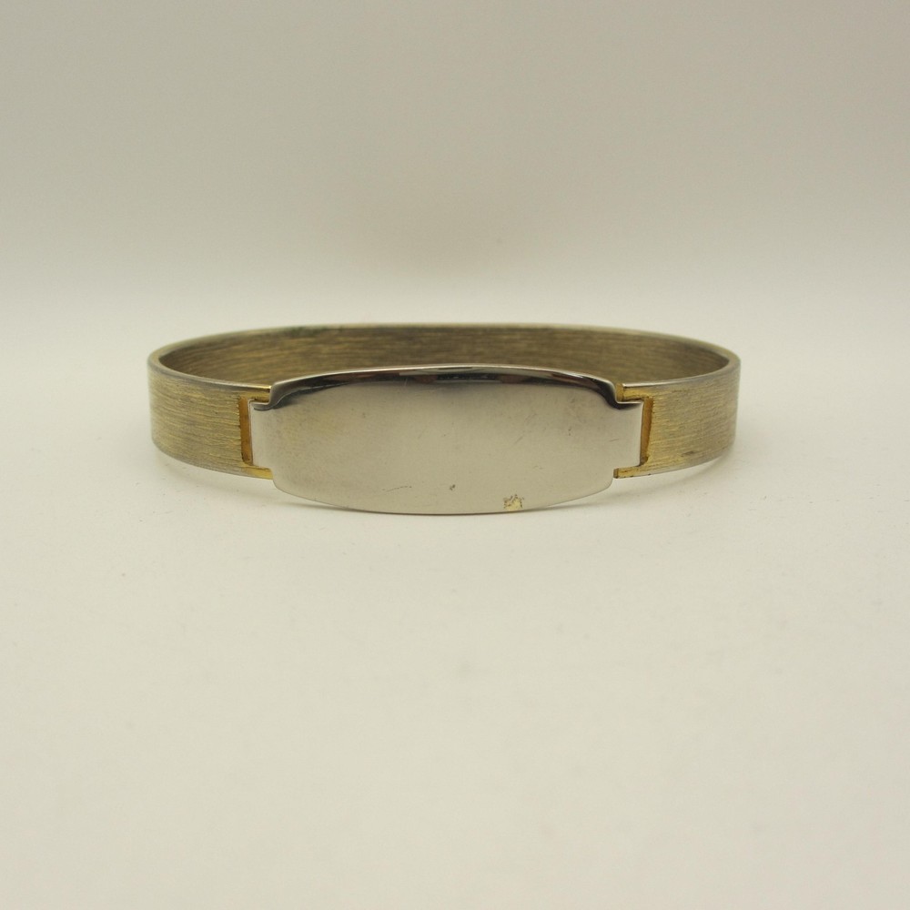 Vintage ID Bracelet Two Tone Not Engraved