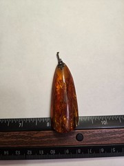 Vintage Brown Natural Amber Pendant from Latvia