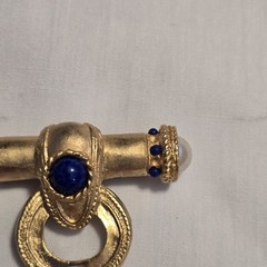 Vintage Les Bernard Imitation Pearl Bar Pin Brooch