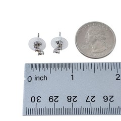 Vintage Sterling Silver 925 Cubic Zirconia Climber Earrings