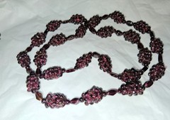 Vintage Bohemian Garnet Necklace, Natural Garnet & Bohemian Garnet Bracelet Lot