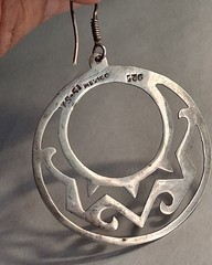 Beautiful Sterling Silver 9.25 Roud Drop Earrings Made in Mexico Original💕