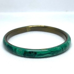 Malachite Bangle Bracelet Earthy Nature Retro Modern Everyday