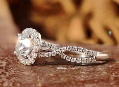 White Diamond 3.10 Ct Art Deco Vintage Wedding Ring 925 Sterling Silver