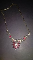 Vintage Signed Coro Costume Jewelry Adolf Katz Necklace and Earrings