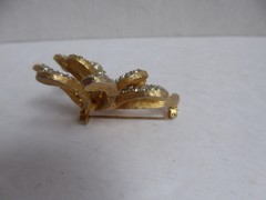Vintage Signed Mimi Di N 3D Dimensional Pave Faux Diamond Style Brooch / Pin
