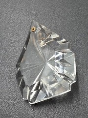 Vintage Large Faceted Crystal Prism Pendant Sun Catcher Chandelier Drop Glass