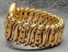 Pitman & Keeler American Queen Sweetheart Expandable Bracelet Vintage Rare Shape