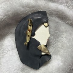 Vintage~Lady Flapper~Deco~Victorian Brooch~Pin~Art Deco~*See Description*