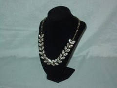 Vintage Signed Sugarfix Marquise Clear Rhinestone Choker Necklace 21 Inch