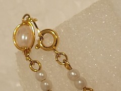 Trifari Goldtone and Faux Pearl Bracelet (1955-1969)