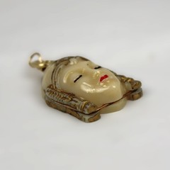 Vintage Selro Selini Charm Asian Princess Pendant Unsigned 1″ Thai Girl