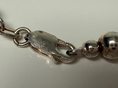 Vintage Sterling Silver Ball 7.5” Bracelet Beaded