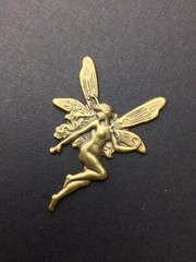 17963 Brass Oxidized Victorian Fairy Jewelry Finding