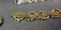5 Aurora Borealis Rhinestone Art Bracelet Earrings Vintage Jewelry Lot