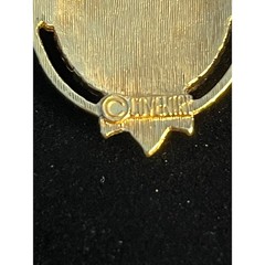 VTG Sarah Coventry Rose Pendant Gold Tone Romantic Boho