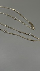 Avon Women’s Pendant Necklace Gold Tone Metal Simulated Diamond Accent 1984