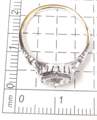 Antique Art Deco 1920’s Diamond Engagement Ring 18KW Size 6 UK-L1/2 EGL USA
