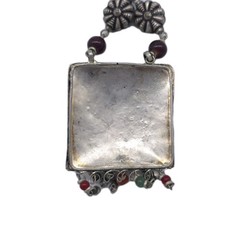 Vintage Tribal 9-Stone Pendant Necklace Boho Ethnic