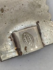 Alpaca MOP Silver Wide Bracelet Signed EGS GUAD JAL, HECHO EN MEXICO
