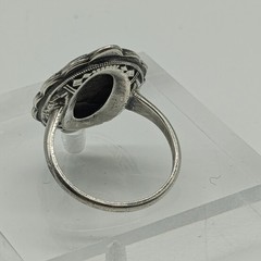 Vintage Uncas Mfg. Co. Sterling Silver 925 Marcasite Ring Sz 7 Art Deco