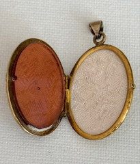 Ant. Victorian Memento Mori 19th C Silver 835 Gild Skull Pendant Photo Locked