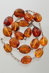 ANTIQUE Vintage Genuine Insect Beads BALTIC AMBER Chain Necklace 74.2g 260312-1