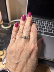 Vintage 1940’s Diamond Solitaire Engagement Ring – 14K White Gold Wedding Ring