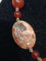 beautiful vintage Southwestern polished Colorful multi-stone Beaded necklace