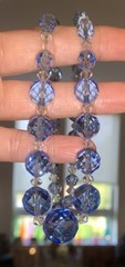 Gorgeous 1930’s German Sterling Graduated Glass Art Deco Crystal Necklace🔥Sign