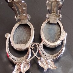 Jeff James Jr Designer .925 Sterling Clip On Earings Leaf Motif 10.21 Grams
