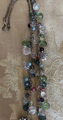 Vintage 38” Necklace or belt Glass, Plastic And Metal Beads